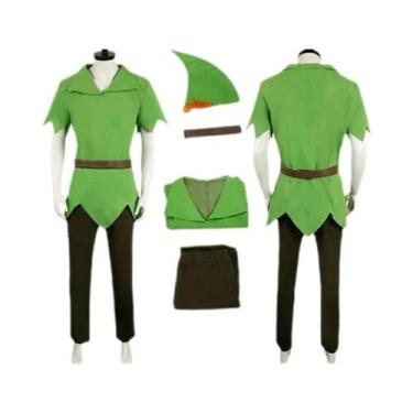 Imagem de Fantasia De Filme Adulto Peter Cosplay Macacão Com Orelhas Cinto Meias