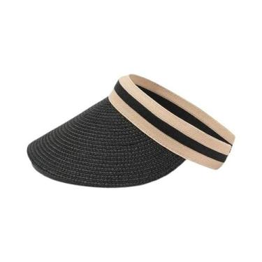 Imagem de Chapéu de Sol de Palha com Aba Grande - Proteção UV para Verão e Praia