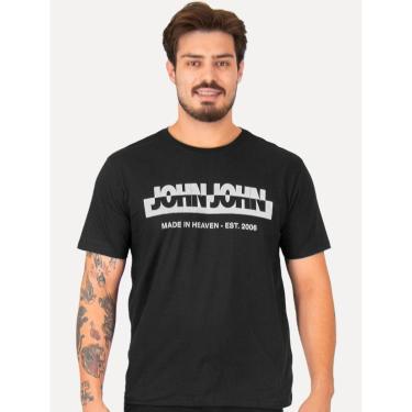 Imagem de Camiseta John John Masculina Regular New Divided Preta-Masculino