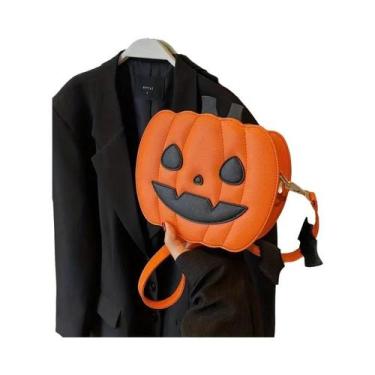 Imagem de Bolsa de Ombro de Halloween com Caveira e Fantasma - Design Diabólico 