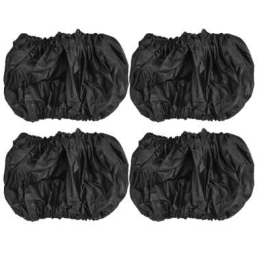 Imagem de TOPINCN Capa de Roda para Carrinho de bebê, Protetor de Cadeira de Rodas Com Design Lavável à Mão, para Viagens Ao Ar Livre e Proteção de Piso Interno (Capa de roda grande (pacote com 4))