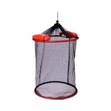 Imagem de Cesto De Pesca Flutuante Portátil Reforçado Com Malha Anti-Salto Para 