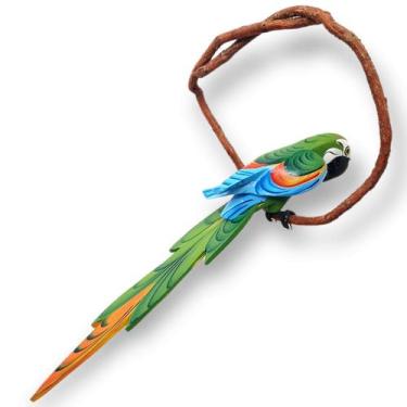 Imagem de Arara De Galho M - Madeira Para Decorar Seu Jardim Casa Sitio Pomar - 
