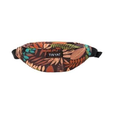 Imagem de Mochila De Cintura Multifuncional À Prova d'Água Com Padrão De Folhas 