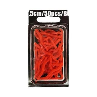 Imagem de Isca Artificial De Minhoca Vermelha Realista Com Cheiro De Peixe Para 