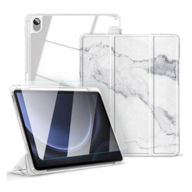 Imagem de Capinha Estampa Mármore Para Samsung S9 Fe 10.9 X510 + Vidro