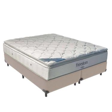 Imagem de Cama Box King E Colchão Freedom Ortobom D33 Bege