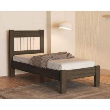 Imagem de Cama de Solteiro Estilo Classico Tradicional Bela MDF Com Estrado Made