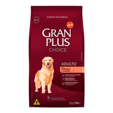 Imagem de Ração Seca Granplus Choice Frango & Carne Para Cães Adultos - Brf