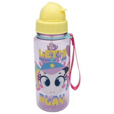 Imagem de Garrafa Tritan Infantil Canudo Unicórnio Tenis Lavanda Puket