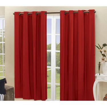 Imagem de Cortina Blackout PVC 2,80 m x 2,30 m - Vermelho