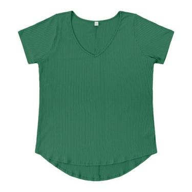 Imagem de Blusa Feminina Plus Size da Infinita Cor Verde, Plus G3, Verde