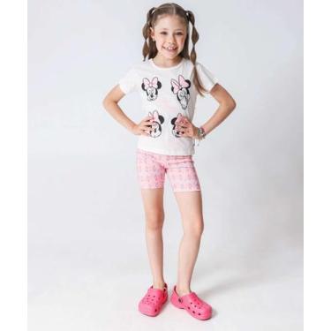 Imagem de Conjunto Infantil Estampa Minnie Disney Tam 4 a 10 Ros-97057, Off whit