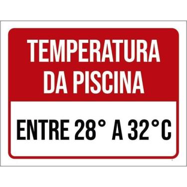 Imagem de Kit 5 Placa Acm Temperatura Da Piscina 18X23 - Sinalizo