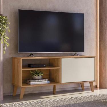 Imagem de Rack Estante Madri 120cm TV até 50 Polegadas Multifuncional com Porta 