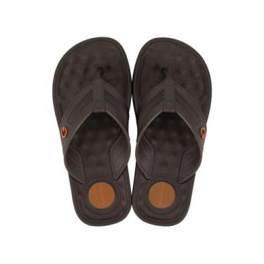 Imagem de Chinelo Masculino Cartago Alabama Confortável, Marrom, Marrom, Laranja