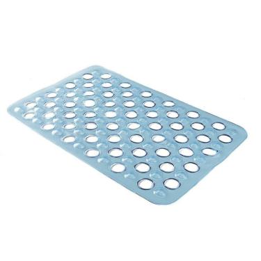 Imagem de Tapete Para Box-banheiro Antiderrapante Retangular Tamanho M - Plasvale Azul