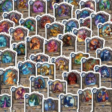 Imagem de Adesivos Hearthstones Dragons Cards, vinil impermeável, 60 unidades - 
