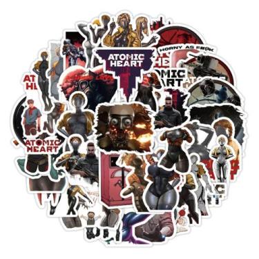 Imagem de Adesivos Atomic Heart Anime, vinil impermeável, pacote de 50 unidades 