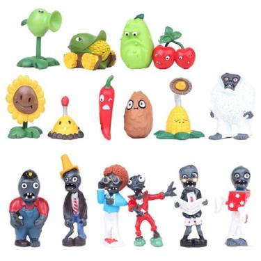 Imagem de Coleção Figure Toy Cartoon Plants Zombies 16 unidades - yiweisai