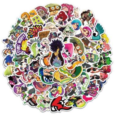 Imagem de Pacote de adesivos Splatoons Anime, 50 unidades, 3-8 cm, à prova d'águ