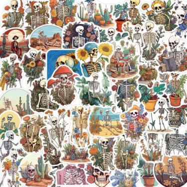 Imagem de Adesivos, 50 unidades/lote, vinil Skull, adesivos de grafite impermeáv