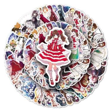 Imagem de Pacote de adesivos Lolitas Anime, 50 unidades de adesivos decorativos 