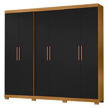 Imagem de Guarda Roupa Casal San Diego Carvalho Americano Preto - Incorplac