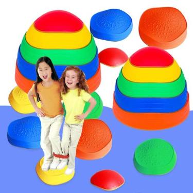 Imagem de Balance Stepping Stones EDRLAITY para crianças de 3 anos ou mais, 10 u