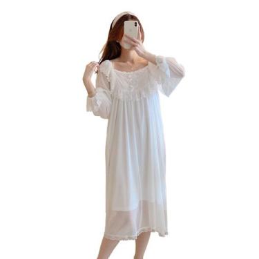 Imagem de Pijama SINROYEE Vintage Lace Princess, camisola feminina