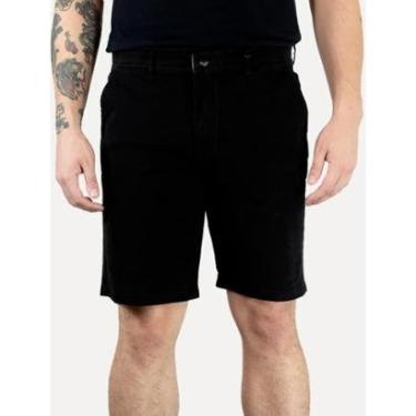 Imagem de Bermuda Tommy Hilfiger Masculina de Sarja Stretch Preta-Masculino