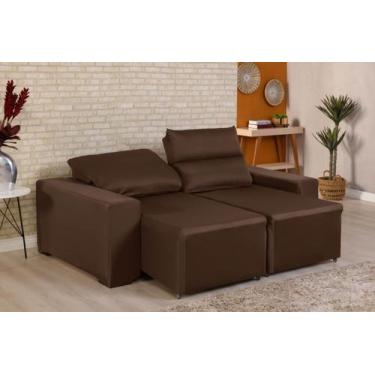 Imagem de Kit Capa de Sofá Retrátil 2 Lugares Lira com 2 Almofadas Estampadas Ma