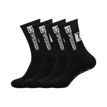 Imagem de Meias Esportivas Antiderrapantes Para Homens E Mulheres, 4 Pares, Fute