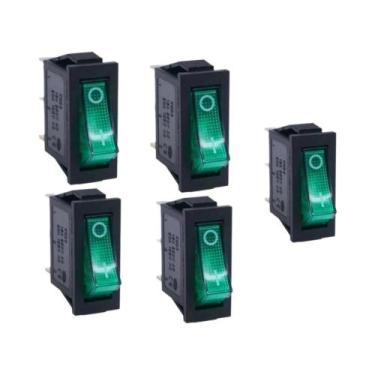 Imagem de Interruptor Gangorra Iluminado 3 Pinos 2 Posições Para Barcos 125V 250