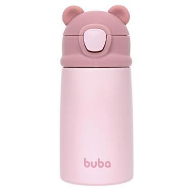 Imagem de Copo Térmico Buba Parede Dupla com Canudo Ursinho Rosa 320ml