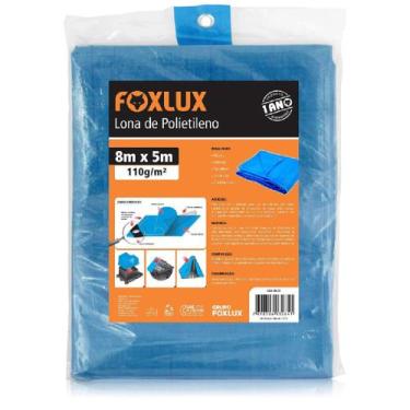Imagem de Lona de Polietileno 8x5m Azul Foxlux/Famastil