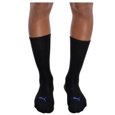 Imagem de Meia Selene Esportiva Cano Longo Sola Atoalhada- 1 UNIDADE, Preto, Azu