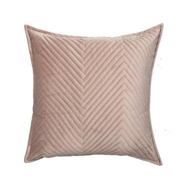 Imagem de Almofada em Veludo Zig Zag Bege - Westwing Collection, Bege