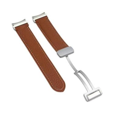 Imagem de Pulseira De Couro Para Samsung Galaxy Watch 6 5 4 Classic 46mm 42 43 4
