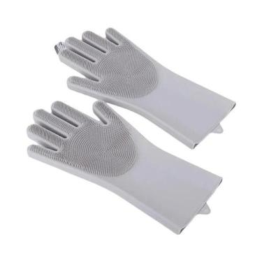 Imagem de Luvas De Silicone Para Banho De Gato Teddy, Escova Anti-Riscos E Anti-