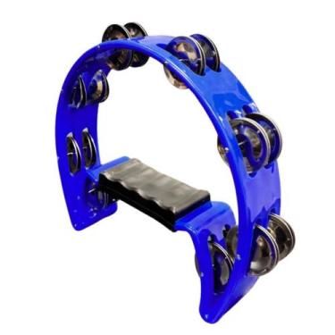 Imagem de Pandeiro Meia Lua Pandeirola Colorido Cor:Azul - oem, Azul