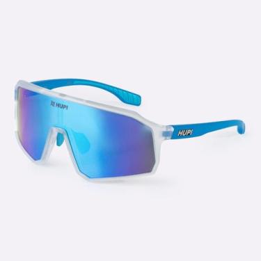 Imagem de Óculos HUPI Edge Cristal Lente Azul Espelhado, UNICO, Cristal, Azul