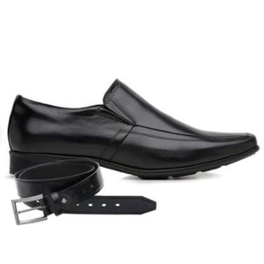 Imagem de Sapato Social Couro Jota Pe Preto Air Winner + Cinto 45007-Masculino