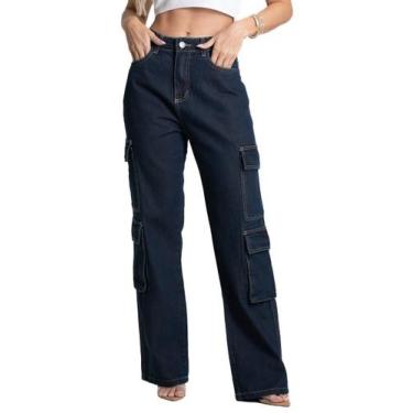 Imagem de Calça Jeans Sawary Reta Petit - 282727 - Azul médio 38, Azul, 38