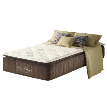 Imagem de Colchão Solteiro Molas Ensacadas San Diego Twin Size D28 96x203x30cm Marrom Zidi