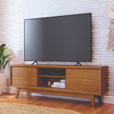Imagem de Bancada 164cm 2 Portas Para TV Até 70 Polegadas Atlas Madetec, Cumaru