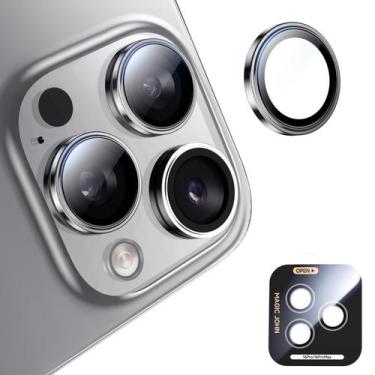 Imagem de Protetor de lente de câmera MAGIC JOHN iPhone 16 Pro/Max em vidro 9H