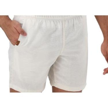 Imagem de Bermuda Masculina Ogochi Casual Curta Natural 4102-Masculino