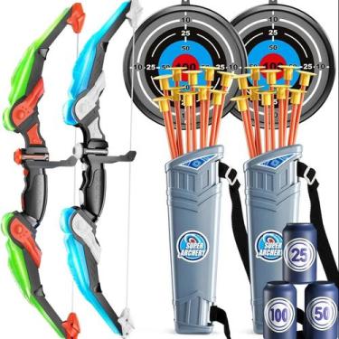 Imagem de Conjunto Infantil de Arco e Flecha com LED e 10 Setas de Ventosa - Alj