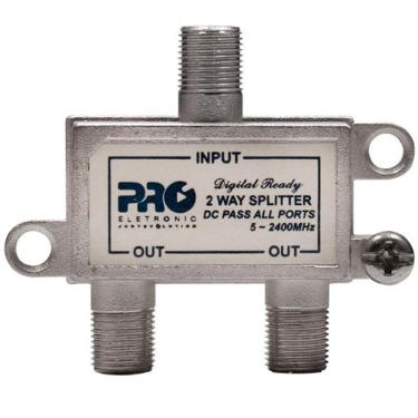 Imagem de Divisor de Sinal 1:2 Satelite 5 - 2400mhz PQDV2022 Proeletronic